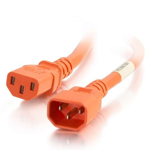 Cables To Go 8ft 14AWG Power Cord (IEC320C14 to IEC320C13) - Orange - 17560