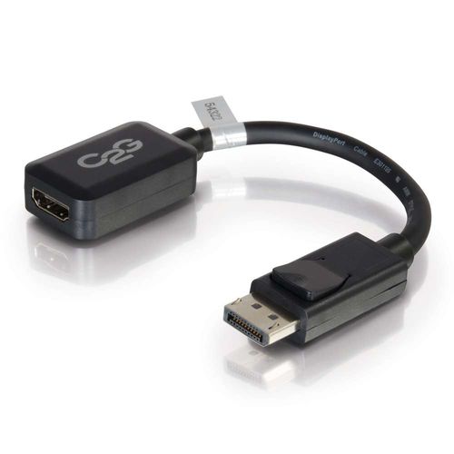 Cables To Go 8in DisplayPort Male to HDMI Female Adapter Converter - Black - 54322