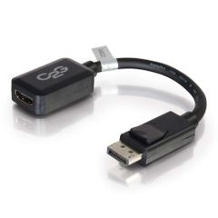 Cables To Go 8in DisplayPort Male to HDMI Female Adapter Converter - Black - 54322