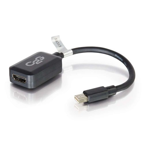 Cables To Go 8in Mini DisplayPort Male to HDMI Female Adapter Converter - Black - 54313