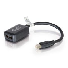 Cables To Go 8in Mini DisplayPort Male to HDMI Female Adapter Converter - Black - 54313
