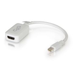 Cables To Go 8in Mini DisplayPort Male to HDMI Female Adapter Converter - White - 54314