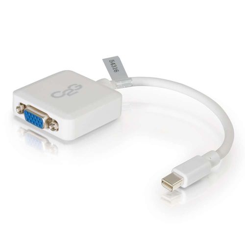 Cables To Go 8in Mini DisplayPort&trade; Male to VGA Female Active Adapter Converter - White - 54316