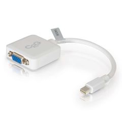 Cables To Go 8in Mini DisplayPort™ Male to VGA Female Active Adapter Converter - White - 54316