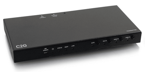 Cables To Go Dual 4K HDMI HDBaseT + VGA, 3.5mm, and RS232 over Cat Switching Extender Box Transmitter - 4K 60Hz - C2G30018