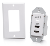Cables To Go Dual HDMI HDBaseT + RS232 over Cat Extender Single Gang Wall Plate Transmitter - 4K 60Hz - C2G30022