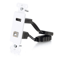 Cables To Go HDMI and USB Pass Through Wall Plate - White - CG39702