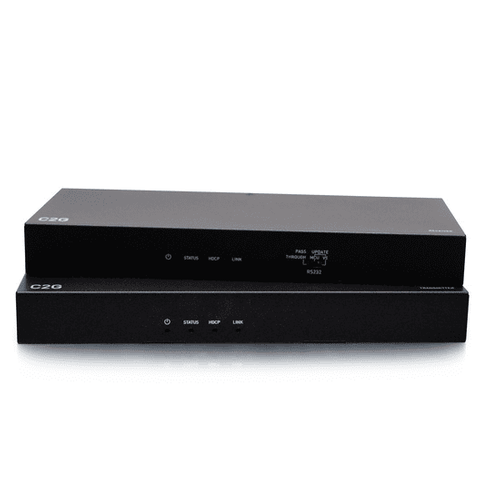 Cables To Go HDMI® HDBaseT + 3.5mm, USB-B to A, and RS232 over Cat Extender Box Transmitter to Box Receiver - 4K 60Hz - C2G31013