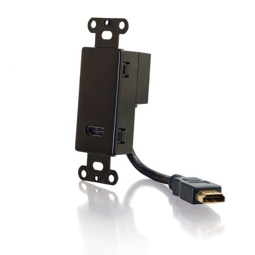 Cables To Go HDMI Pass Through Decora Style Wall Plate - Black - 41045