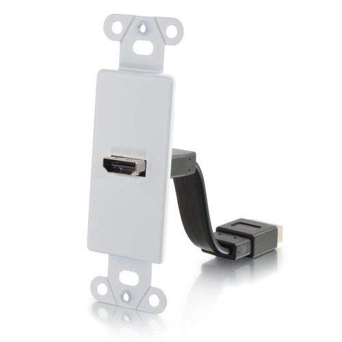 Cables To Go HDMI Pass Through Decora Style Wall Plate - White - 39710