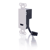 Cables To Go HDMI Pass Through Wall Plate - Aluminum - CG41042