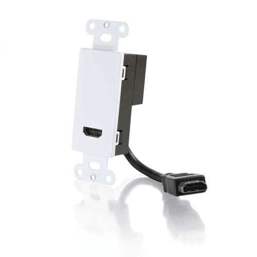 Cables To Go HDMI Pass Through Wall Plate - White - CG41043