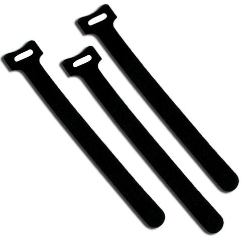 Cables To Go Hook-and-Loop Cable Wraps - Black - 50pk - 43231