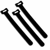 Cables To Go Hook-and-Loop Cable Wraps - Black - 50pk - 43231