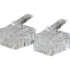 Cables To Go RJ11 6x4 Modular Plug for Round Solid Cable - 50pk - 27562