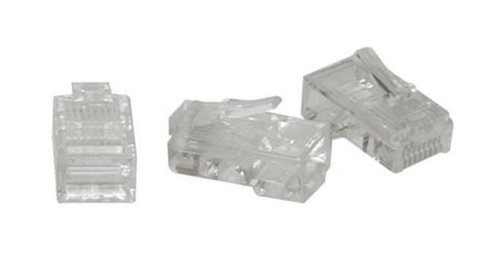 Cables To Go RJ45 Cat5 8x8 Modular Plug for Flat Stranded Cable Multipack - 100 Pack - CG01949
