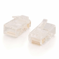 Cables To Go RJ45 Cat5E Modular Plug for Round Stranded Cable - 100pk - 11381