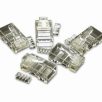 Cables To Go RJ45 Cat5E Modular Plug (with Load Bar) for Round Solid/Stranded Cable - 50pk - 27574