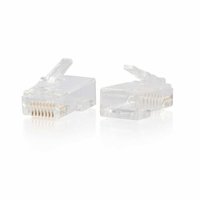 Cables To Go RJ45 Cat6 Modular Plug for Round Solid/Stranded Cable - 100pk - 00890