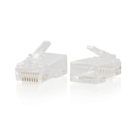 Cables To Go RJ45 Cat6 Modular Plug for Round Solid/Stranded Cable Multipack (100 pack) - CG00890