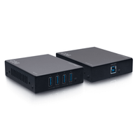 Cables To Go Superbooster® 1-Port USB over Cat6a Wall Plate to Box Extender Kit - USB 3.2 Gen1 (5Gbps) - C2G54267