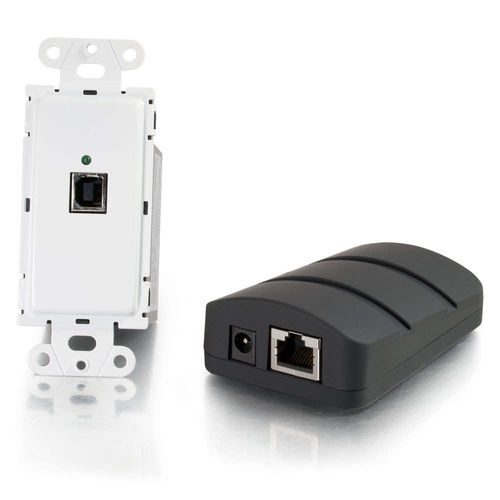 Cables To Go TruLink® USB 2.0 Over Cat5 Superbooster Wall Plate Transmitter to Dongle Receiver Kit - 53878