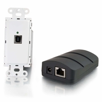 Cables To Go TruLink&reg; USB 2.0 Over Cat5 Superbooster Wall Plate Transmitter to Dongle Receiver Kit - 53878
