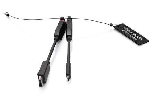 Cables To Go Universal 4K HDMI® Dongle Adapter Ring including Color Coded DisplayPort™ and USB-C® Adapters with Antimicrobial Technology - C2G29996