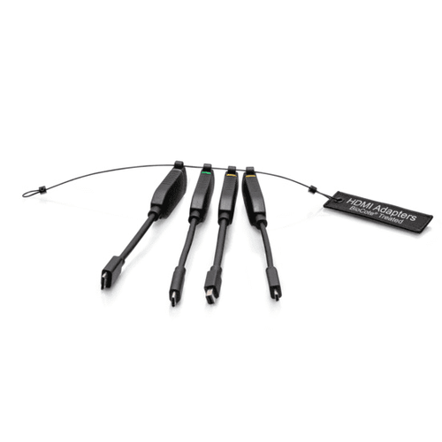 Cables To Go Universal 4K HDMI® Dongle Adapter Ring including Color Coded DisplayPort™, USB-C®, Mini HDMI, and Micro HDMI Adapters with Antimicrobial Technology - C2G30282