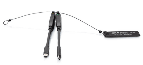 Cables To Go Universal 4K HDMI® Dongle Adapter Ring including Color Coded Mini DisplayPort™ and USB-C® Adapters with Antimicrobial Technology - C2G29997