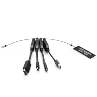 Cables To Go Universal 4K HDMI® Dongle Adapter Ring including Color Coded Mini DisplayPort™, DisplayPort, USB-C®, and USB-A Male to USB-C Female Adapters with Antimicrobial Technology - C2G30285