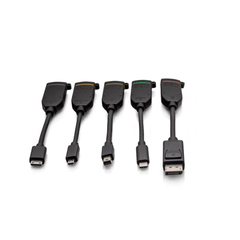 Cables To Go Universal 4K HDMI® Dongle Adapter Ring including Color Coded Mini DisplayPort™, DisplayPort, USB-C®, Mini HDMI, and Micro HDMI Adapters with Antimicrobial Technology - C2G30279