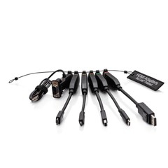 Cables To Go Universal 4K HDMI® Dongle Adapter Ring including Color Coded Mini DisplayPort™, DisplayPort, USB-C®, Mini HDMI, Micro HDMI, and VGA Adapters with Antimicrobial Technology - C2G30278