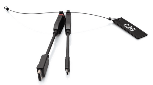 Cables To Go Universal 4K HDMI® Dongle Adapter Ring with Color Coded DisplayPort™ and USB-C® - C2G30043