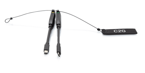 Cables To Go Universal 4K HDMI® Dongle Adapter Ring with Color Coded Mini DisplayPort™ and USB-C® - C2G30044