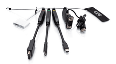 Cables To Go Universal 4K HDMI® Dongle Adapter Ring with Color Coded Mini DisplayPort™, DisplayPort, USB-C®, Lightning, and VGA - C2G30042