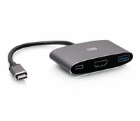 Cables To Go USB-C® 3-in-1 Mini Dock with HDMI®, USB-A, and USB-C Power Delivery up to 100W - 4K 60Hz - LIMITED AVAILABLITY - C2G54460