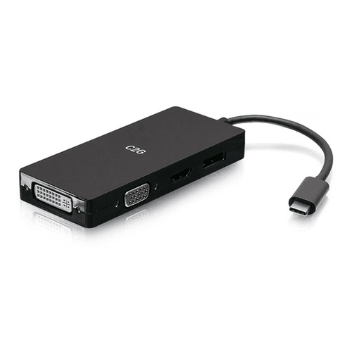 Cables To Go USB-C 4-in-1 Compact Dock with HDMI, USB-A, Ethernet, and USB-C Power Delivery up to 100W - 4K 30Hz - C2G54455