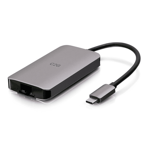 Cables To Go USB-C® 4-in-1 Mini Dock with HDMI®, USB-A, Ethernet, and USB-C Power Delivery up to 100W - 4K 30Hz - C2G54456