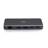 Cables To Go USB-C® 7-in-1 Dual Display MST Docking Station with HDMI®, DisplayPort™, Ethernet, USB, and Power Delivery up to 100W - 4K 60Hz - C2G54543