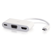 Cables To Go USB-C® to 4K HDMI® and VGA Multiport Adapter with Power Delivery up to 60W - Black - CG26884