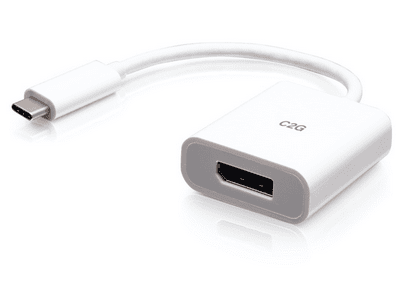 Cables To Go USB-C® to DisplayPort™ Adapter Converter - 4K 60Hz - White - C2G26934