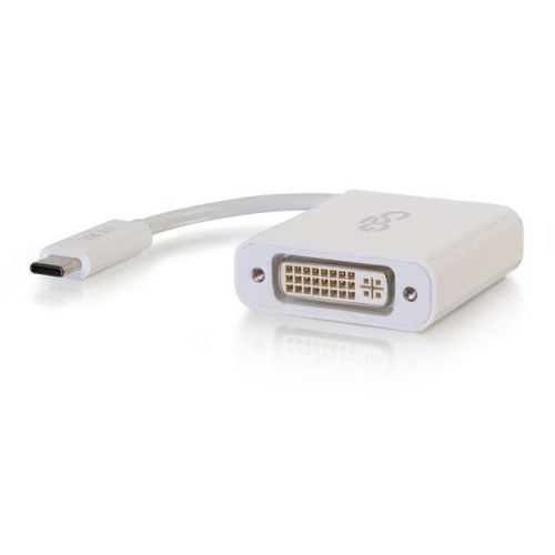 Cables To Go USB-C To DVI-D Video Adapter Converter - White - 29484