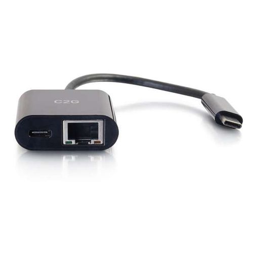 Cables To Go USB-C to Ethernet Adapter with Power Delivery - Black - 29749