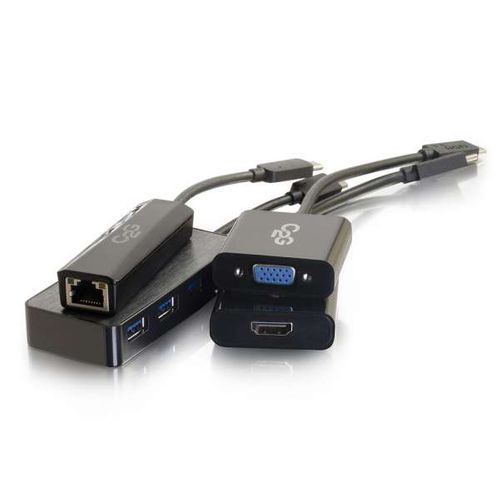 Cables To Go USB-C to HDMI&reg;, VGA, Ethernet, or USB-A Adapter Kit for Chromebook&trade; Pixel - 30002