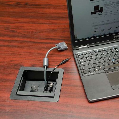 Cables To Go Wireless Conference Table Box for HDMI&reg;, VGA + Audio (TAA Compliant) - 50191