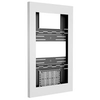 Chief 50" PORTRAIT ON-WALL KIOSK W/GLASS, WHT - LW50UWPG