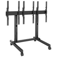 Chief FUSION 3 x 1 Portrait Micro-Adjustable Large Freestanding Video Wall Cart - LVM3X1UP