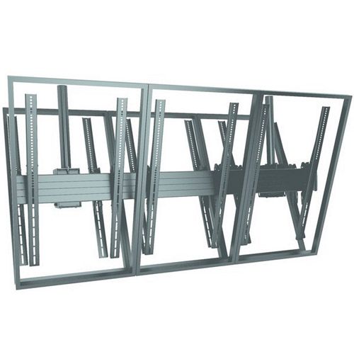 Chief Fusion Large Portrait Back-to-Back Ceiling Mounted 3x1 Menu Board-LCB3X1UP