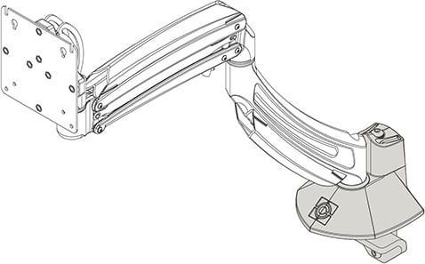 Chief K1D Desk Clamp Base Conversion Accessory, Black - KRA244B